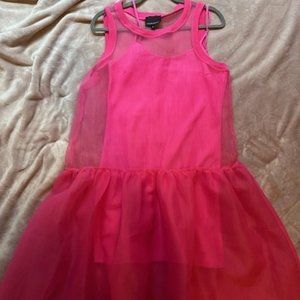 Cynthia Rowley Pink Organza Rib Dress